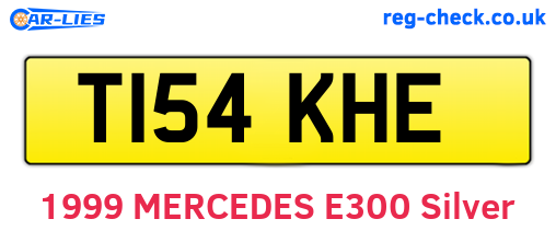 T154KHE are the vehicle registration plates.