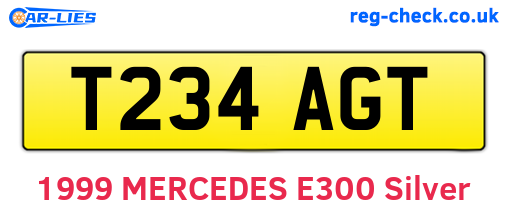 T234AGT are the vehicle registration plates.