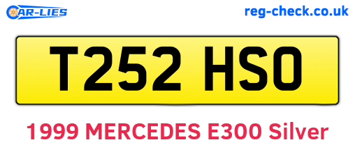 T252HSO are the vehicle registration plates.