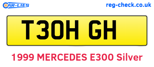 T30HGH are the vehicle registration plates.