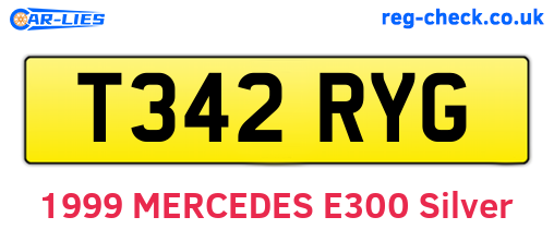 T342RYG are the vehicle registration plates.