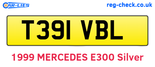 T391VBL are the vehicle registration plates.