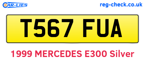 T567FUA are the vehicle registration plates.