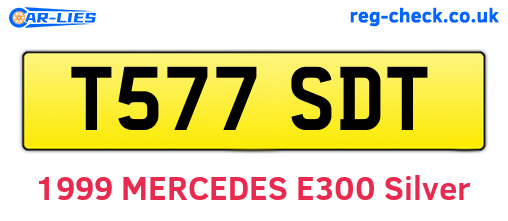 T577SDT are the vehicle registration plates.