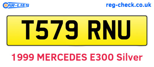 T579RNU are the vehicle registration plates.