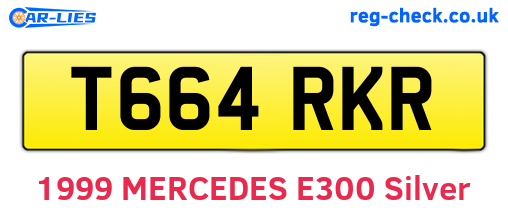 T664RKR are the vehicle registration plates.