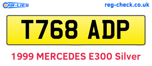 T768ADP are the vehicle registration plates.