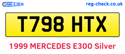 T798HTX are the vehicle registration plates.