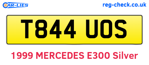 T844UOS are the vehicle registration plates.