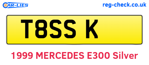 T8SSK are the vehicle registration plates.