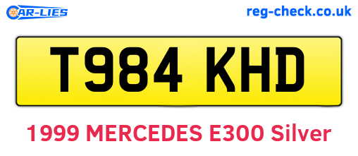 T984KHD are the vehicle registration plates.