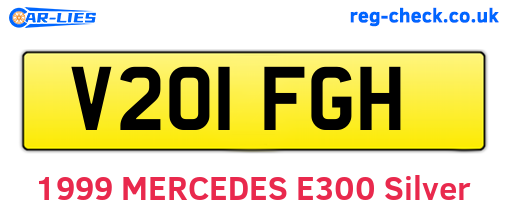 V201FGH are the vehicle registration plates.
