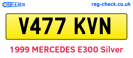 V477KVN are the vehicle registration plates.