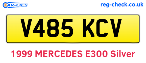 V485KCV are the vehicle registration plates.