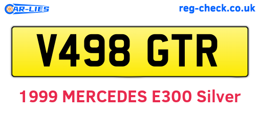 V498GTR are the vehicle registration plates.