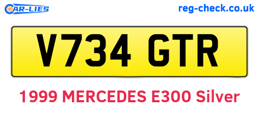 V734GTR are the vehicle registration plates.