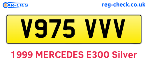 V975VVV are the vehicle registration plates.