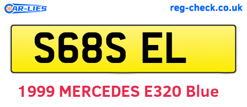 S68SEL are the vehicle registration plates.