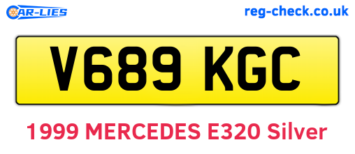 V689KGC are the vehicle registration plates.