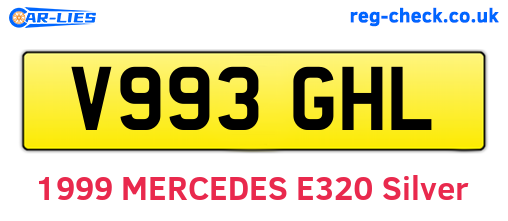 V993GHL are the vehicle registration plates.