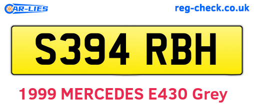 S394RBH are the vehicle registration plates.