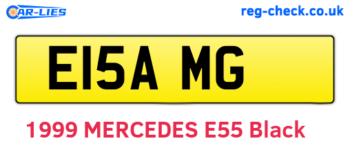 E15AMG are the vehicle registration plates.