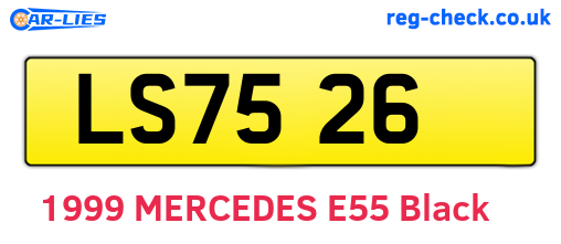 LS7526 are the vehicle registration plates.