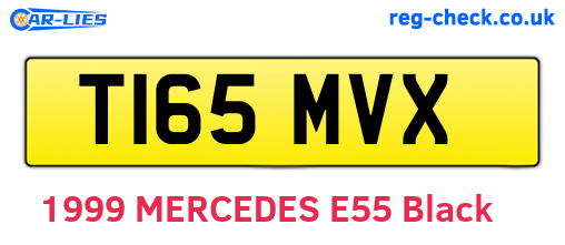 T165MVX are the vehicle registration plates.