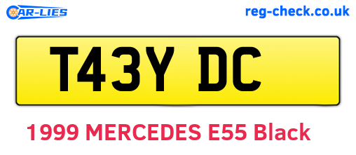 T43YDC are the vehicle registration plates.