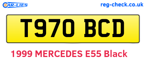 T970BCD are the vehicle registration plates.