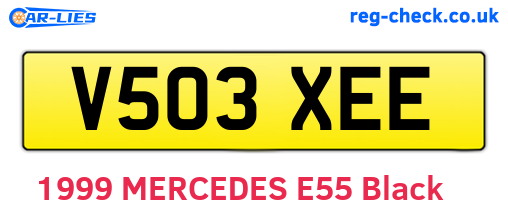 V503XEE are the vehicle registration plates.