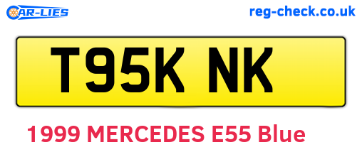 T95KNK are the vehicle registration plates.
