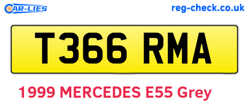 T366RMA are the vehicle registration plates.