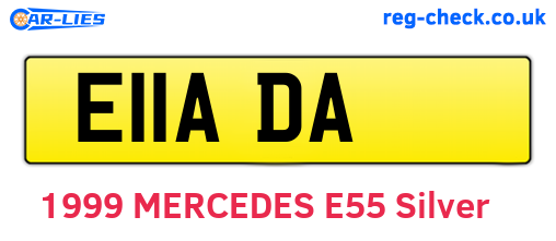 E11ADA are the vehicle registration plates.
