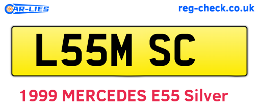 L55MSC are the vehicle registration plates.