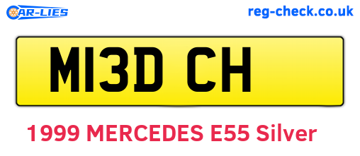 M13DCH are the vehicle registration plates.