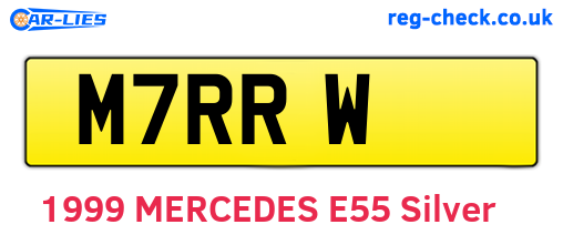 M7RRW are the vehicle registration plates.