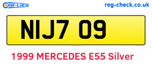NIJ709 are the vehicle registration plates.