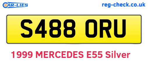 S488ORU are the vehicle registration plates.