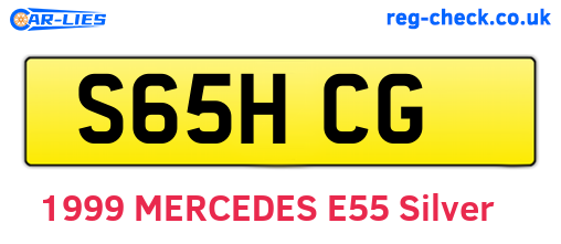 S65HCG are the vehicle registration plates.