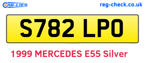 S782LPO are the vehicle registration plates.