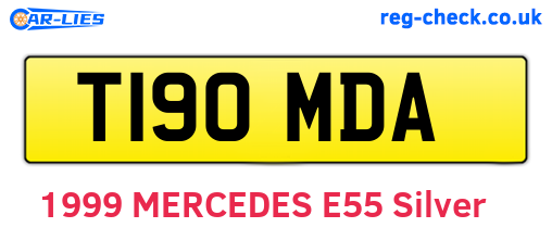 T190MDA are the vehicle registration plates.