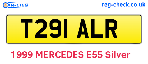 T291ALR are the vehicle registration plates.