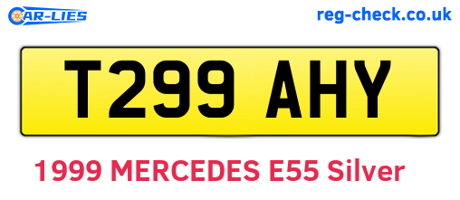 T299AHY are the vehicle registration plates.