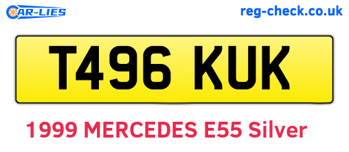 T496KUK are the vehicle registration plates.