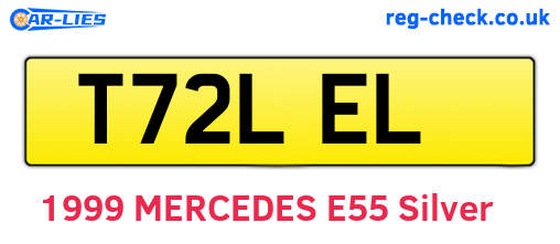 T72LEL are the vehicle registration plates.