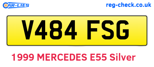 V484FSG are the vehicle registration plates.