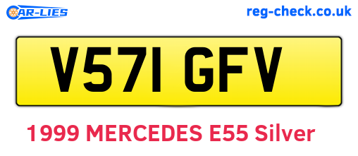 V571GFV are the vehicle registration plates.