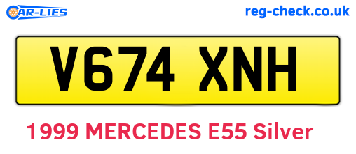 V674XNH are the vehicle registration plates.