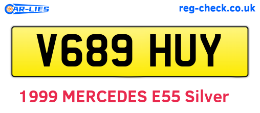 V689HUY are the vehicle registration plates.